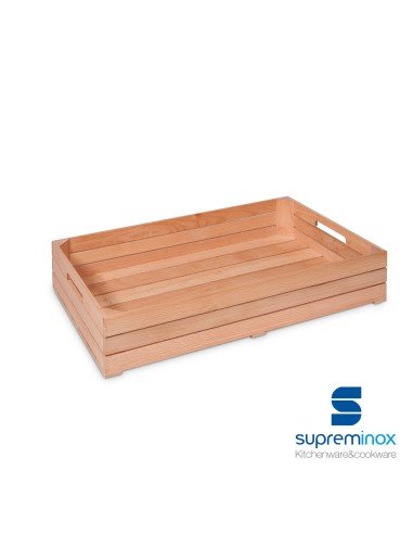 wooden box food display for catering gn 1/1