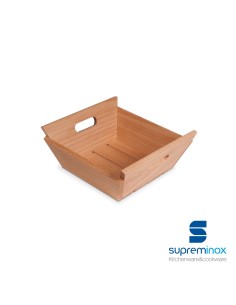 small square wooden box