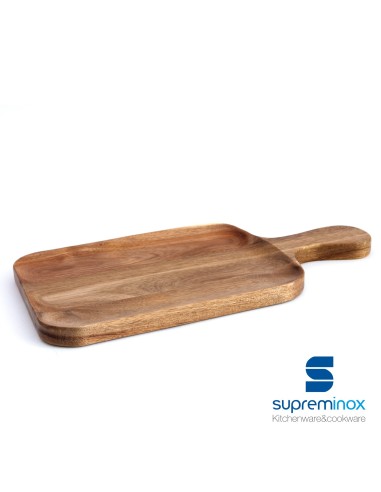 acacia serving board w/handle