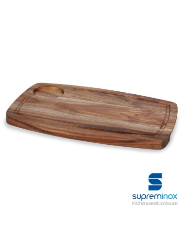 acacia serving board w/tray