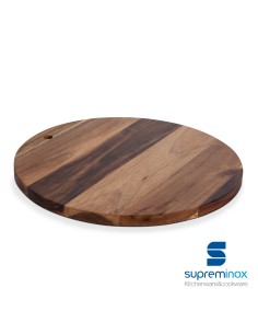 Ref: 7306 - Tabla De Acacia Redonda 34 Cm. 6un