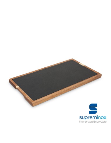 slate & acacia wooden board