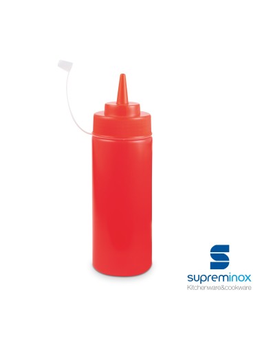 squeezy sauce bottle red