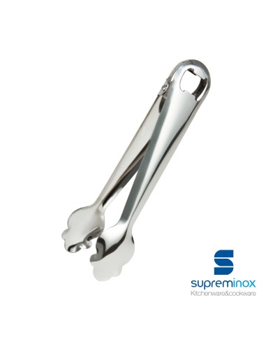 Pinza Hielo Inox con Abridor