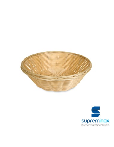 round poly-rattan basket