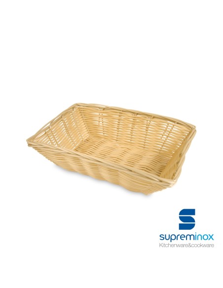 rectangular poly-rattan basket