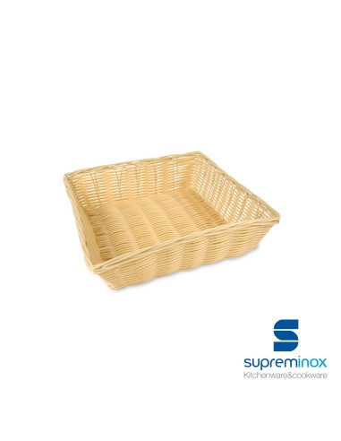 square poly-rattan basket laminated