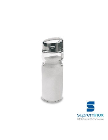 glass salt shaker w/lid