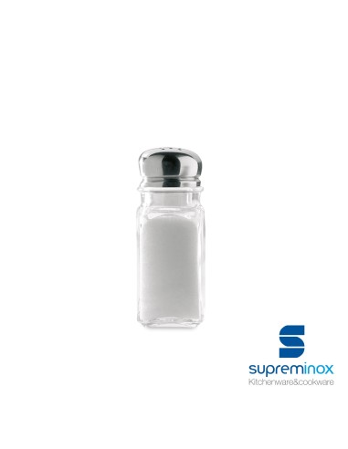 square glass salt shaker