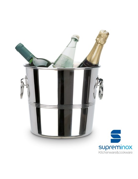 secchiello da champagne inox luxe design 18/10 24 cm