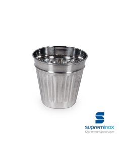 Ref: 1986 - Cubo hielo inox papelera  13*12.5 12un