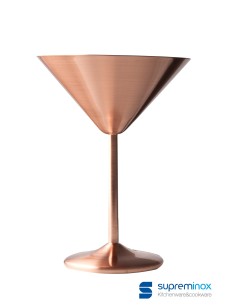 matte copper martini glass