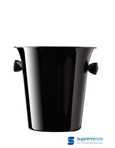 glossy black wine cooler