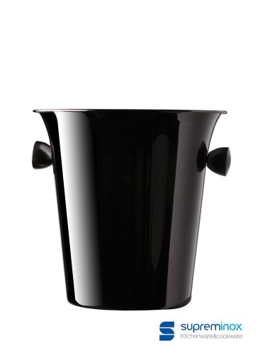 glossy black wine cooler