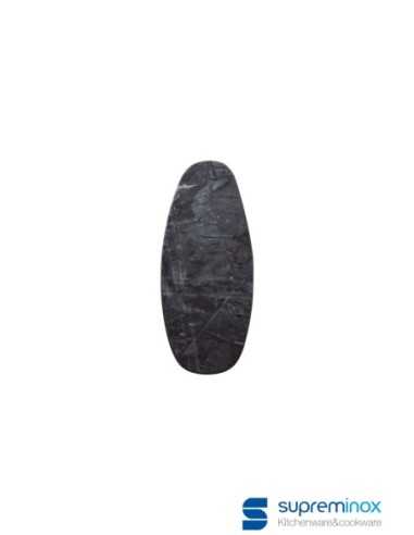 Tabla oval de marmol negro 20X8'5X1 cm