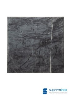 Ref: 1359 - Tabla Cuadrada De Marmol Negro 30X30X1 Cm. 6un