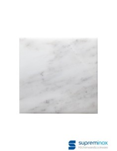 Ref: 1378 - Tabla Cuadrada De Marmol Blanco 25X25X1 Cm. 6un