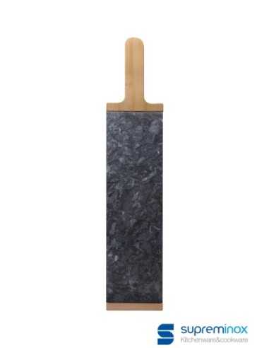 Tabla de bambu con marmol negro 51X10X1