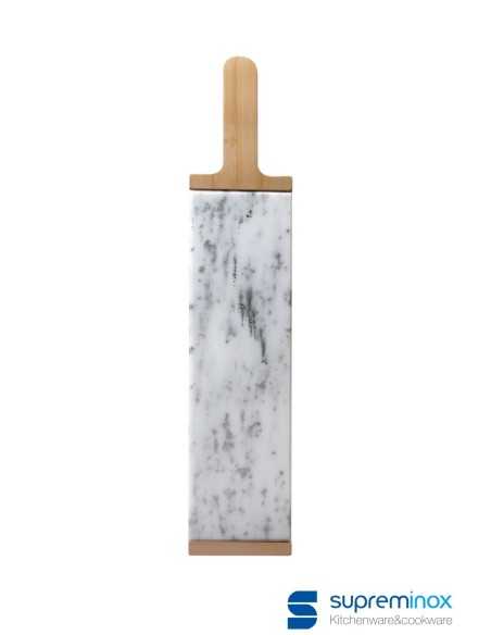Ref: 7321 - Tabla De Bambu Con Marmol Blanco 51X10X2 6un