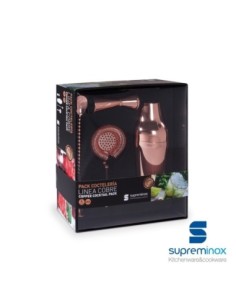 Pack coctel cobre (coct+jigg+col+cuchara)