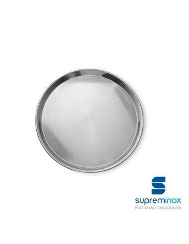 round stainless steel serving tray