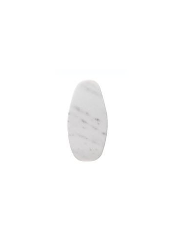 Tabla oval  de marmol blanco 30X13X1 cm