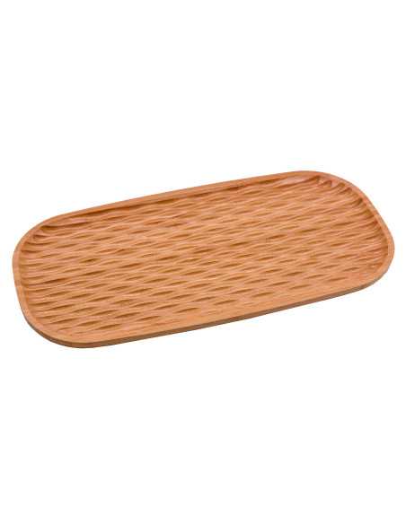Bandeja Rustica Bambu 40X20X1,6 Cm 12un