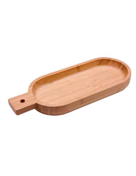 Bandeja Bambu Con Asa 33X13X3,5 Cm 12un