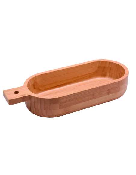 Bandeja Bambu Con Asa 33X13X6,5 Cm 6un