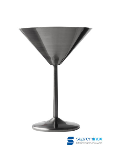 coupe pour martini noir brillant