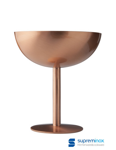 Ref: 8193G - Copa Champagne Baja Gris Mate 270 Ml 1un