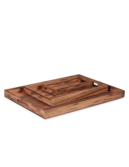 Ref: 9314 - Bandeja Bambú Dark 20x10x3 cm 1un